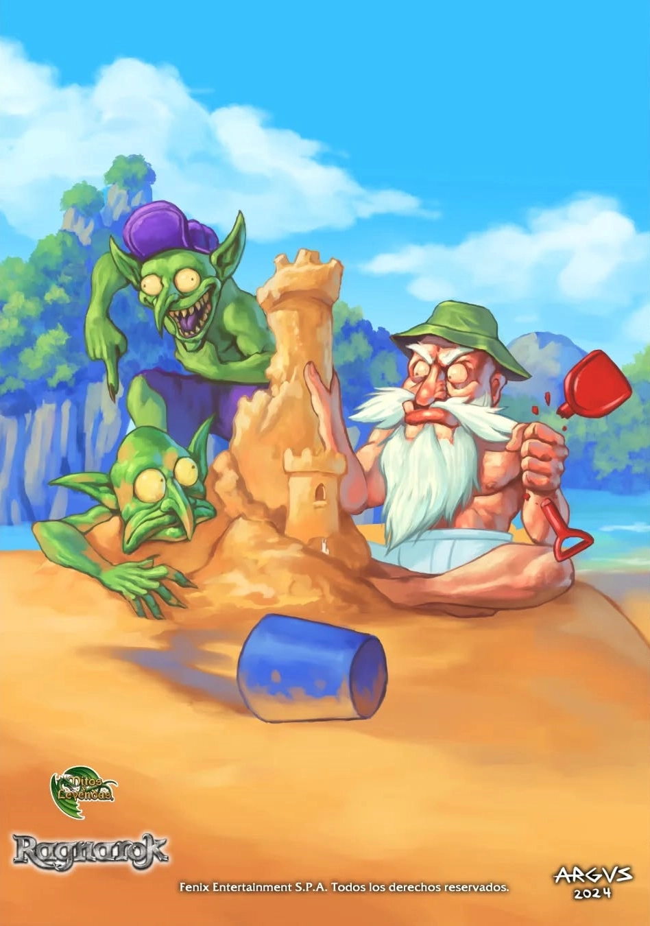 Ilustración de la baraja abo playero